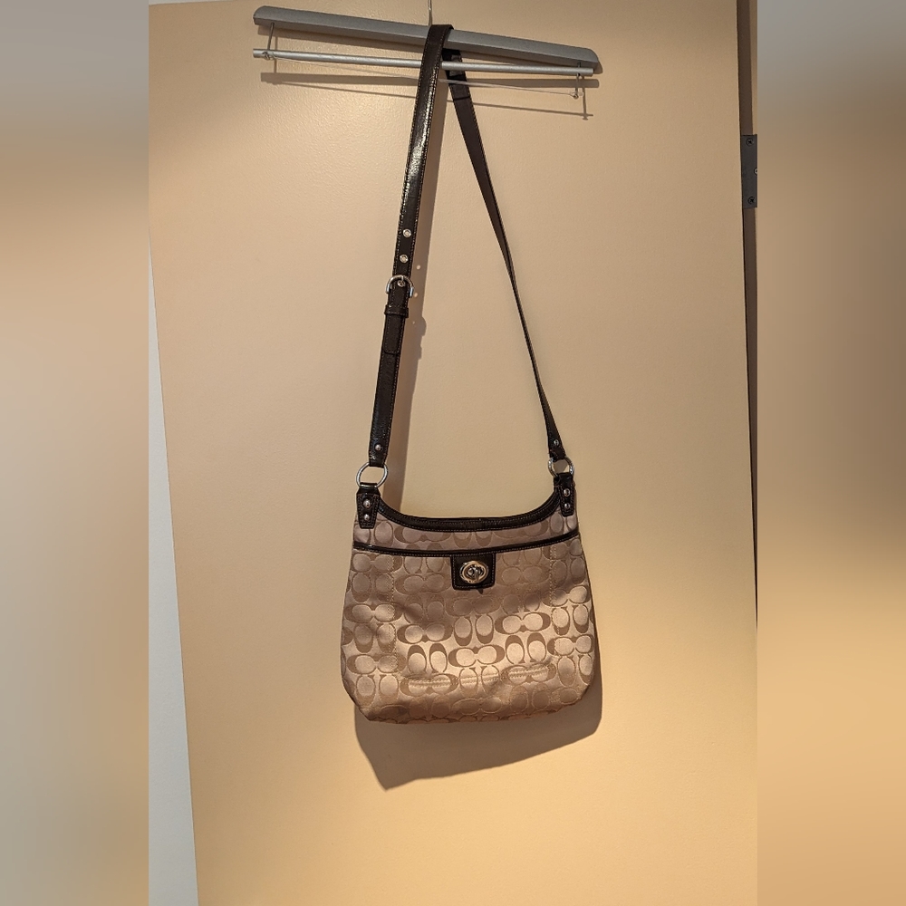 Coach Penelope Signature Crossbody Beige